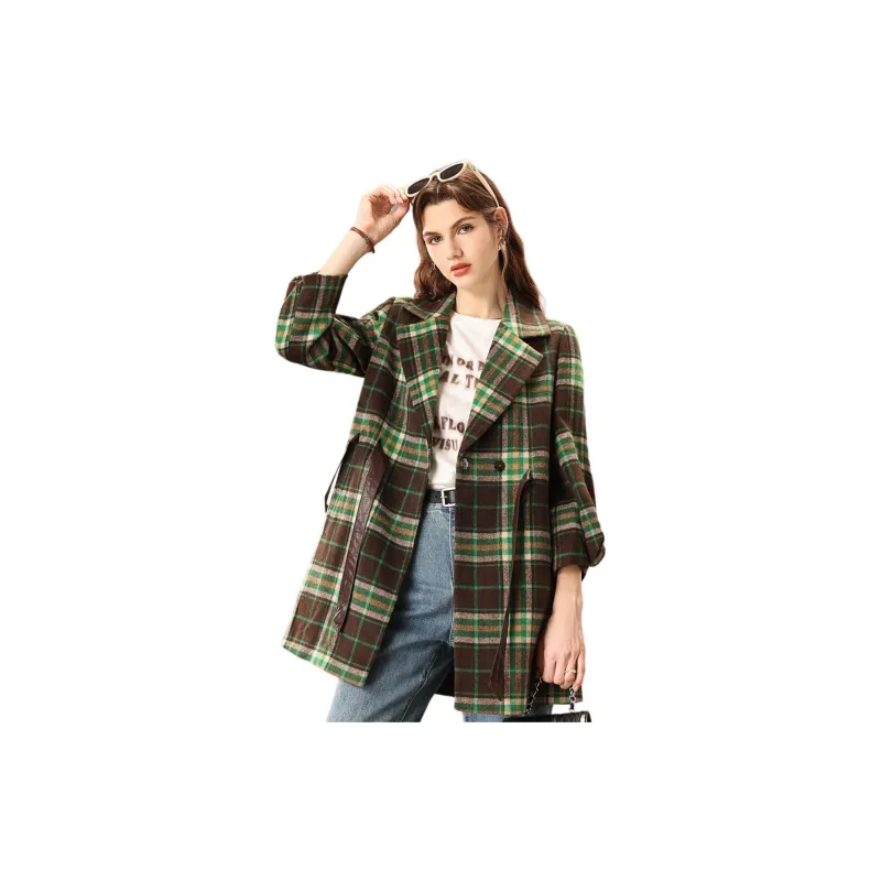 FENHONGMALI Coats Women's Green-2