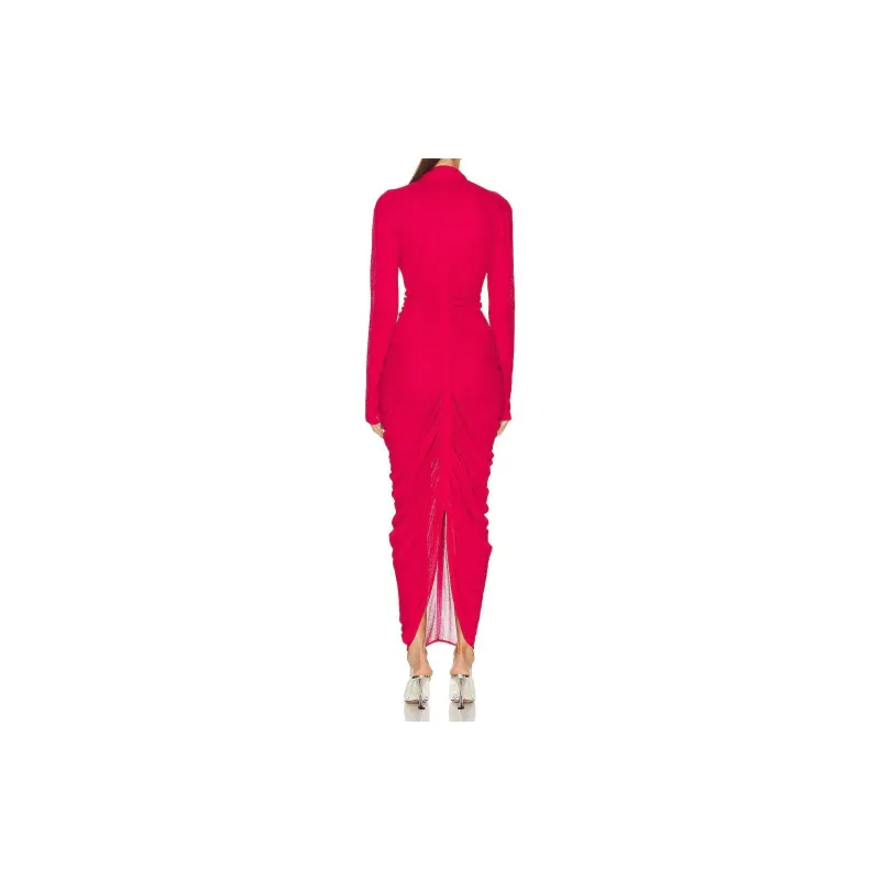 GIVENCHY Long-Sleeved Dresses Women's Red-2