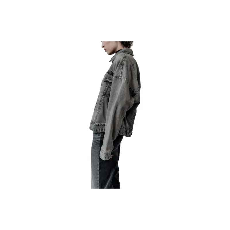 ZARA Denim Jackets Women's Gray-3