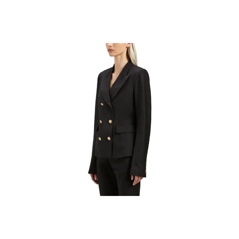 PALM ANGELS Pinstripe Double breasted Wool Blazer-3