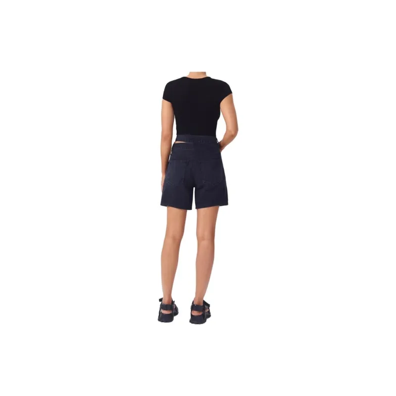 AGOLDE Denim Shorts Women's Black-2