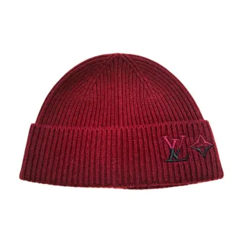 LOUIS VUITTON Cashmere Beanies Men's Burgundy
