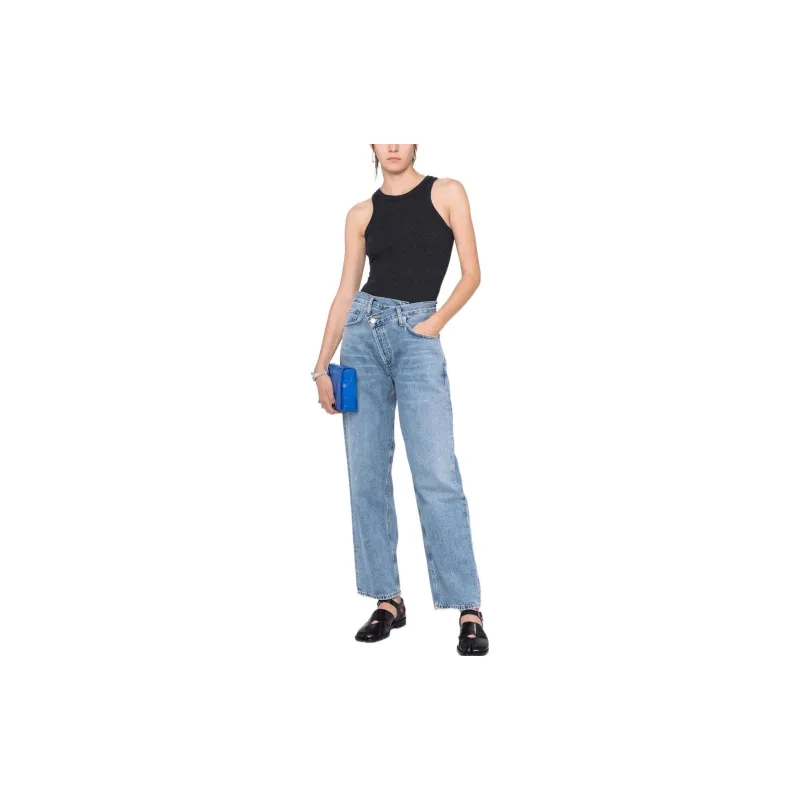 AGOLDE Criss Cross Straight-leg Jeans-1