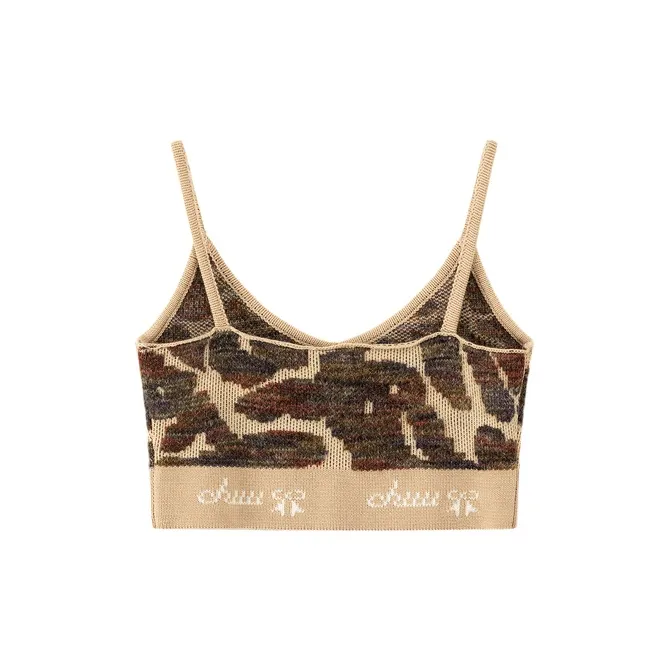 CHUU Tank Tops Women's Leopard Print Coffee-1