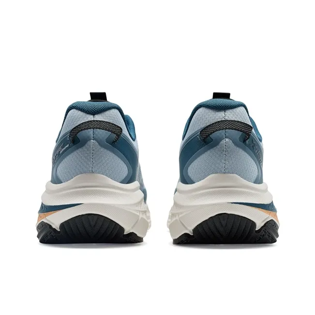 XTEP Slip-Resistant Rebound Low-Top Sprint Running Shoes Men's Blue White-5