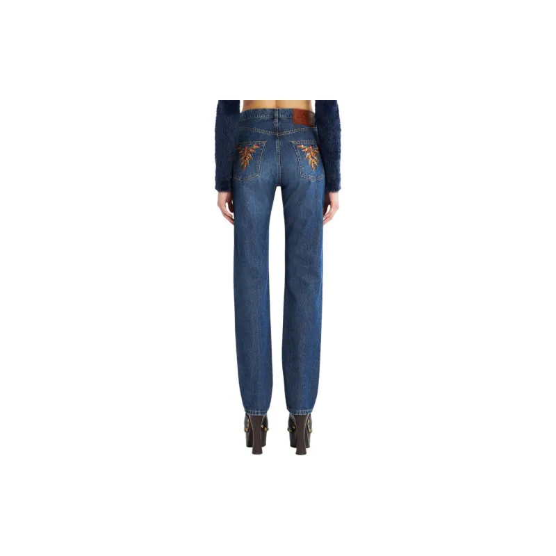 ETRO Floral embroidered High waist Jeans-2