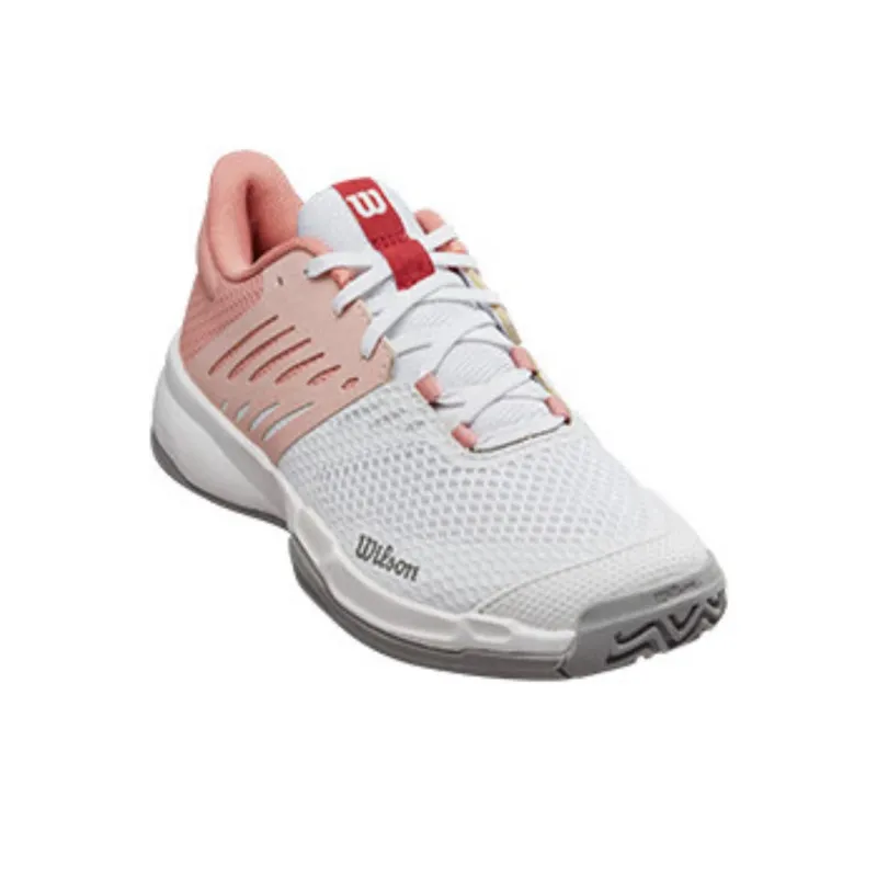 Wilson Cushioning, Wear Resistant Low Top Tennis Shoes Women's White Pink-3