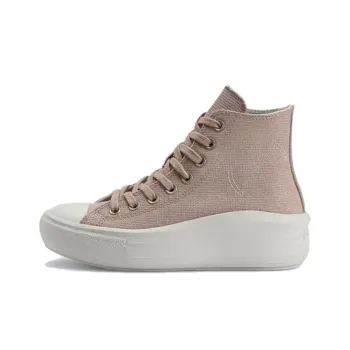 Converse Chuck Taylor All Star Anti-Slip And Wear-Resistant Height Increasing High-Top Skateboard Shoes Women's Pink