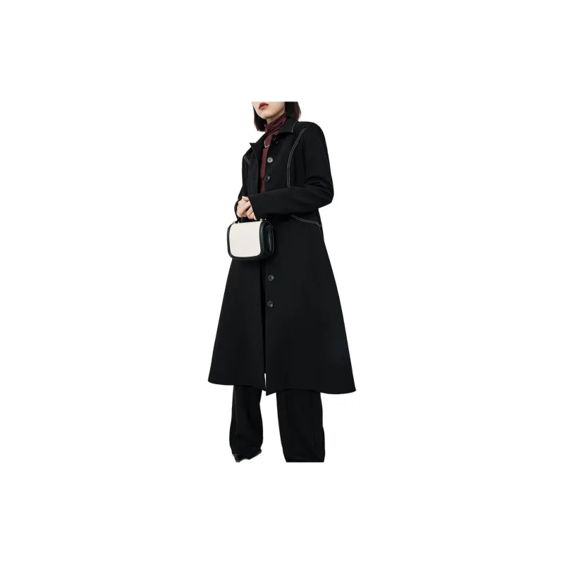 MEIYANG Long Sleeved Dresses Women's Black-2