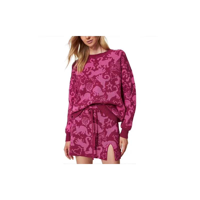 Twinset Patterned Jacquard Sweater-1