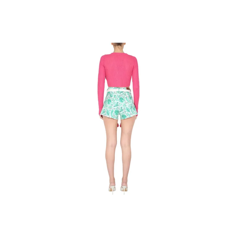 ETRO Lace Up Cropped Cardigan-2