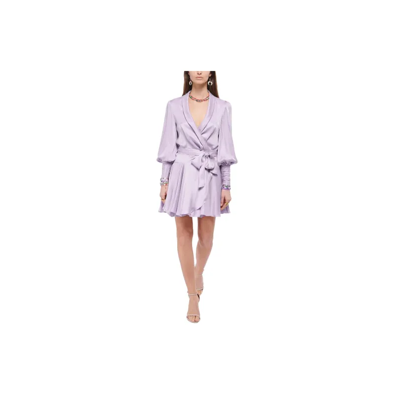 Zimmermann SS22 Long Sleeved Dress Women's Purple-1