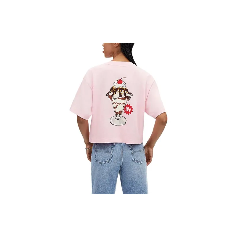 COACH T Shirts Women's Pink-2