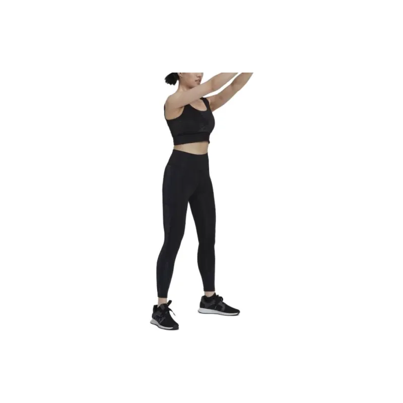 Adidas Powerimpact Training Medium-Support Shiny Bra Sports Underwear Women's Black-5
