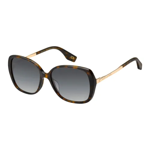 MARC JACOBS Plastic Metal Oval Sunglasses Unisex Brown