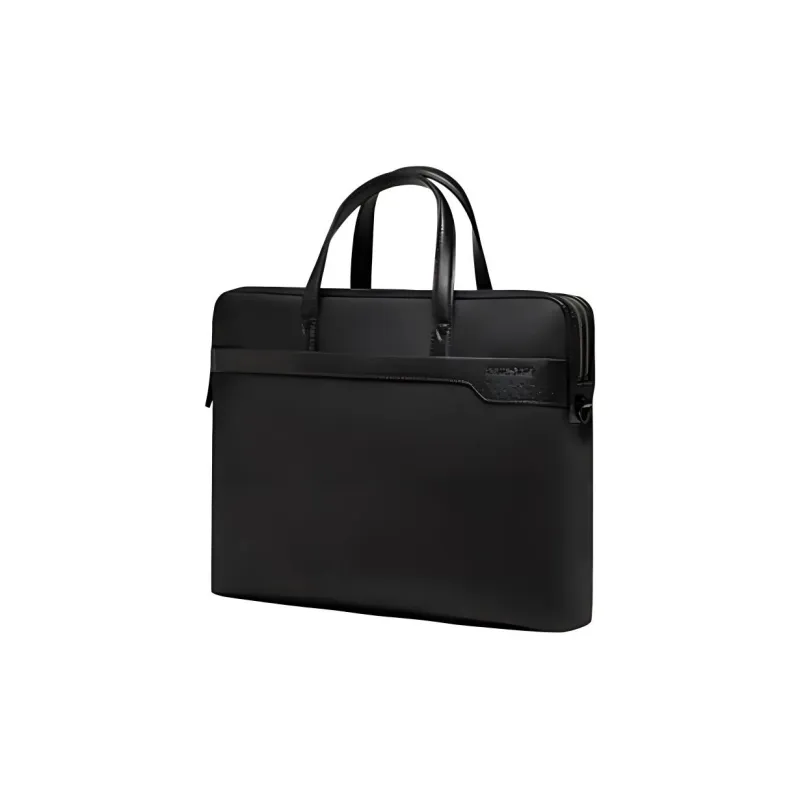 SAMSONITE Nylon With Leather Handbag Briefcase Medium Size Men's Black-1
