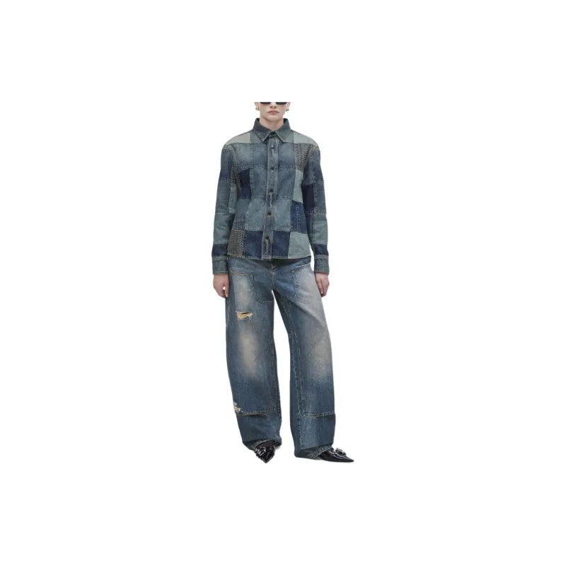 MARC JACOBS Patchwork Denim Shirt-2