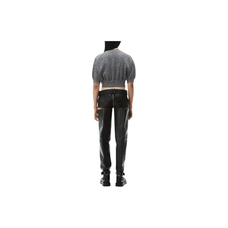 Alexander Wang Drop Shoulder Cropped T Shirt-2
