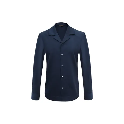 JODOLL Shirts Men Navy Blue