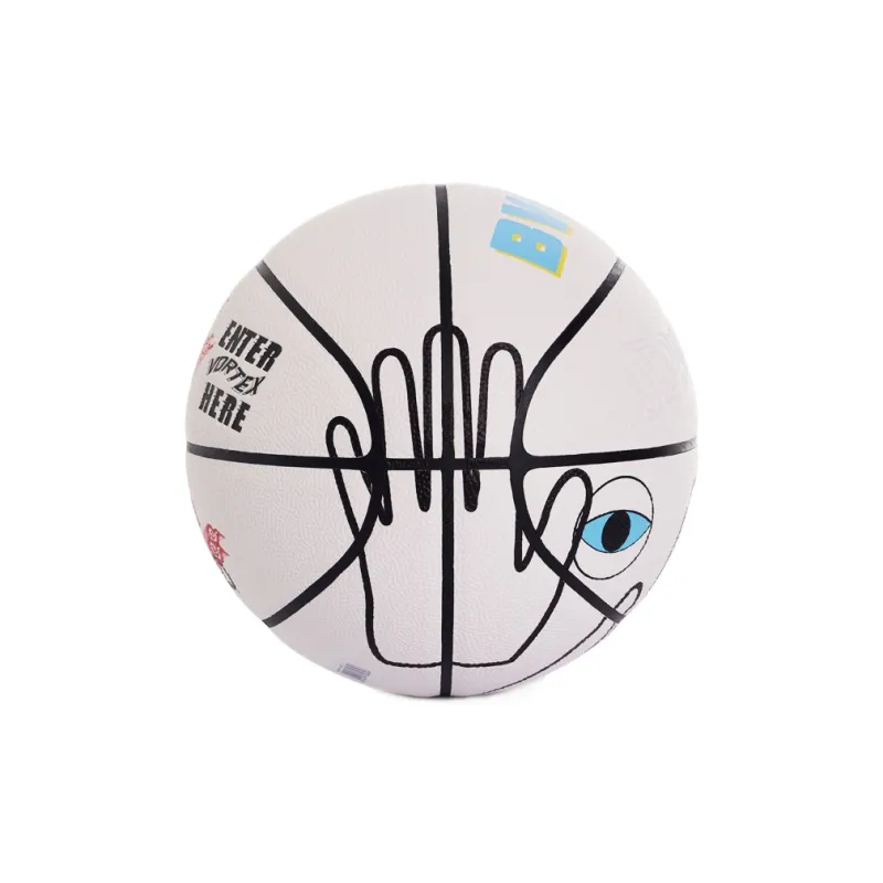 SPALDING x Bwood PU Basketball White Size 7 Training Unisex-3
