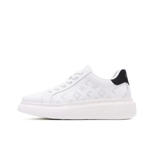 Satchi Slip affordable Cushioning Wear affordable Height Increasing Low Top Skateboard Shoes Men's White 4.5cm