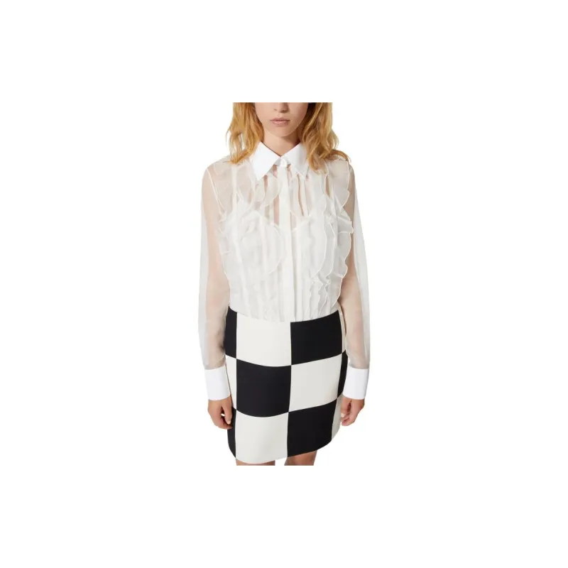 Valentino Long-Sleeved Dresses Women's White-1