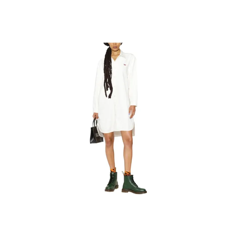 DIESEL Long-Sleeved Dresses Women's White-1