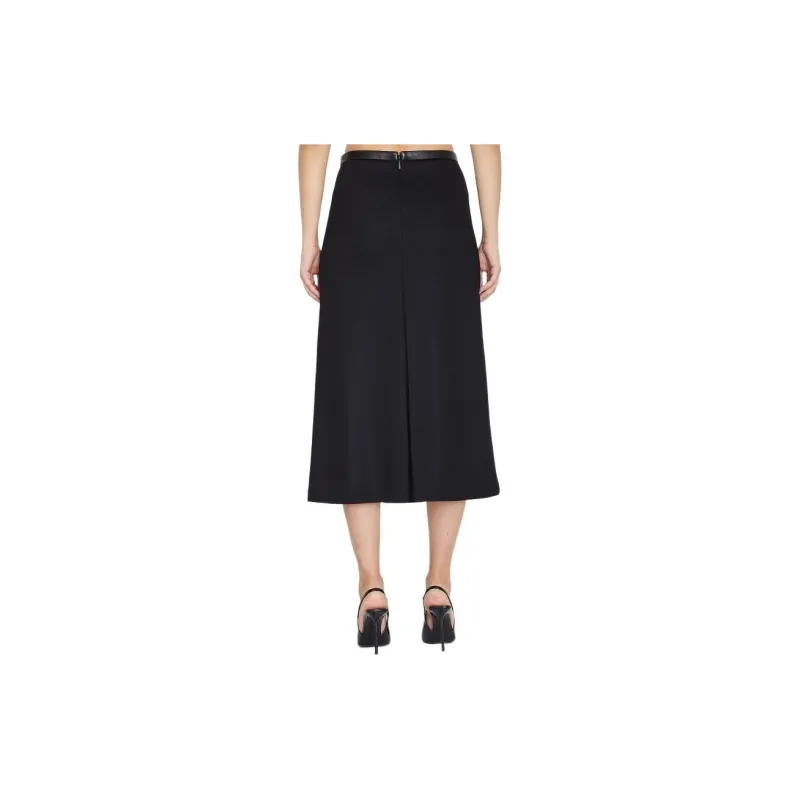 SAINT LAURENT Slit Detailed Skirt-3