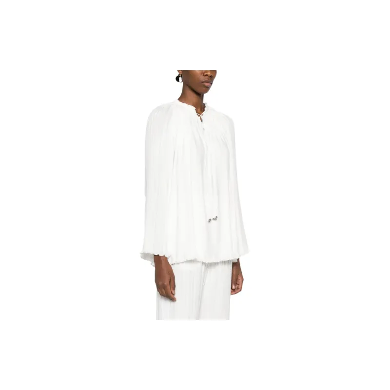 Lanvin Gathered Plissé Blouse-7