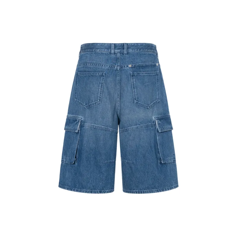 Givenchy Multicutted Denim Cargo Shorts-1
