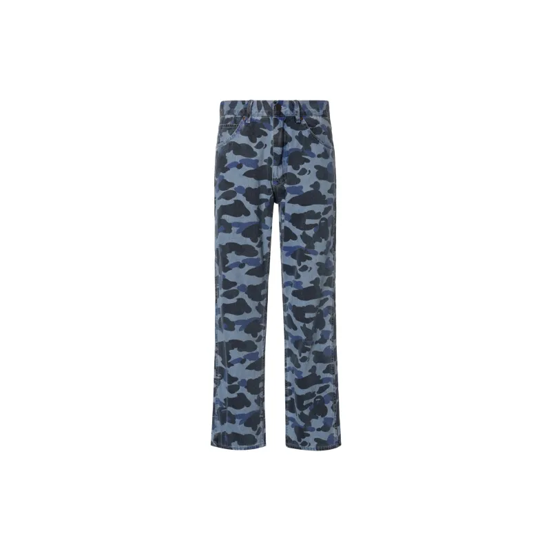 A BATHING APE Color Camo Denim Pants - POIZON
