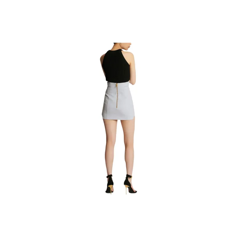 BALMAIN Casual Short Skirts Women's Blue-2