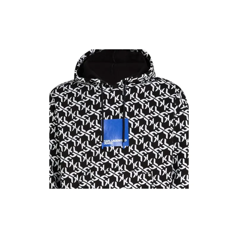 KARL LAGERFELD / Karl Lagerfeld Jeans Monogram Pattern Hoodie-3