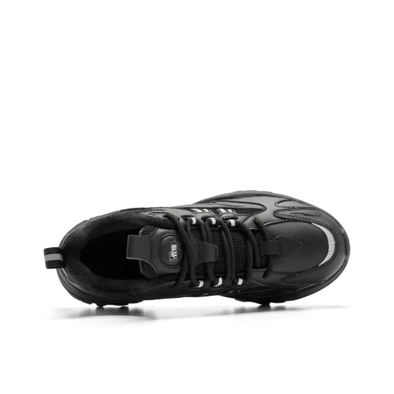QIAODAN Casual Shoes Women's Low Top Black Silver-3
