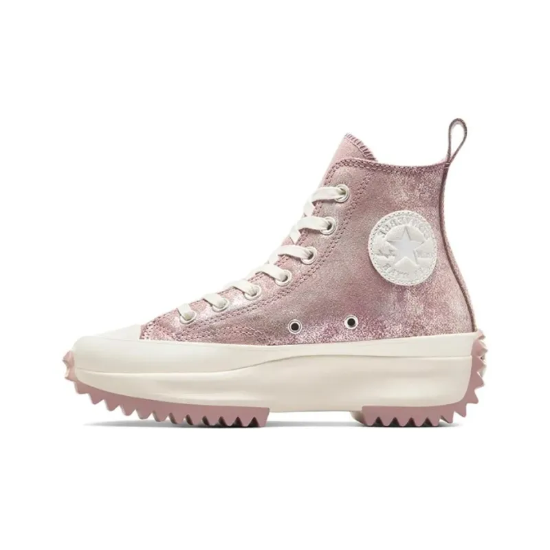 Converse Run Star Hike Anti-Slip Wear-Resistant High-Top Casual Shoes Women's Pink-0