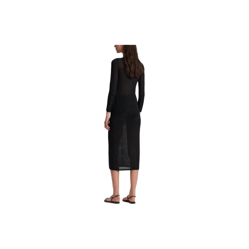 SCANLAN THEODORE Metallic Knit Cardigan Knitwear Women's Black-2