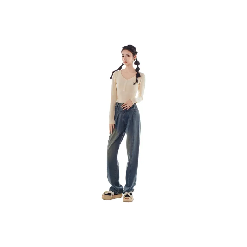 YuChaJia Jeans Women's-2
