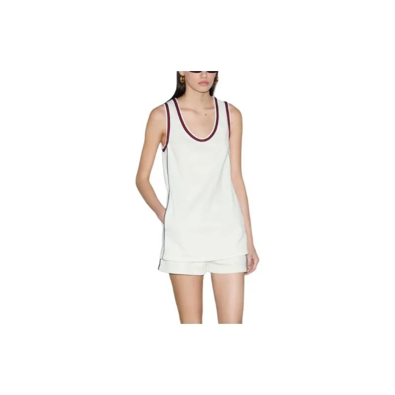 GUCCI Lido Tank Tops Women's White-2
