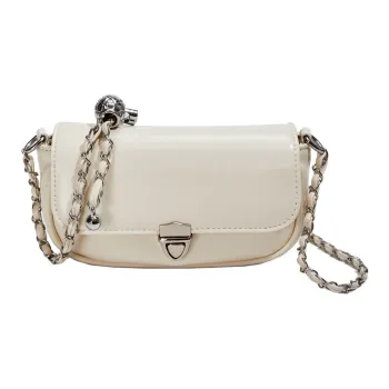 NOMK PU Handbag Shoulder Bag Crossbody Bag Women's Ecru/Cherry Blossom Pink/Silver/Black