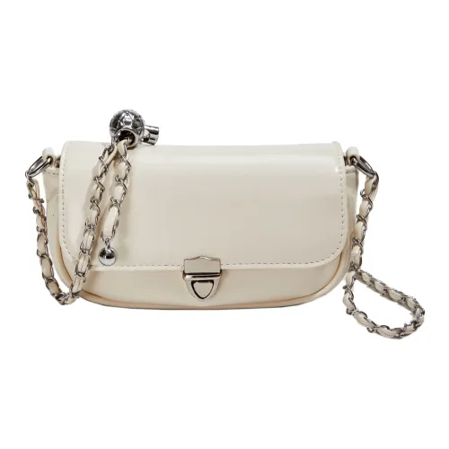 NOMK PU Handbag Shoulder Bag Crossbody Bag Women's Ecru/Cherry Blossom Pink/Silver/Black