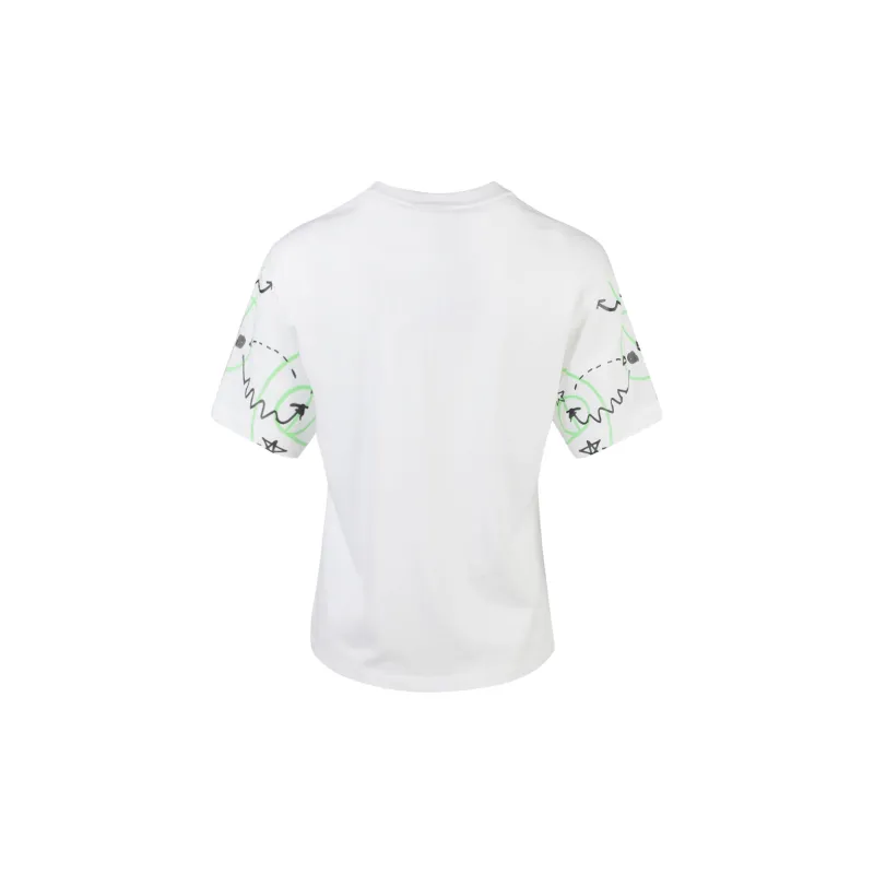 Nike Drop Shoulder Sleeve T Shirt Women's White-1