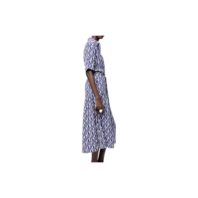 ZARA Short Sleeved Dresses Women's Blue-3