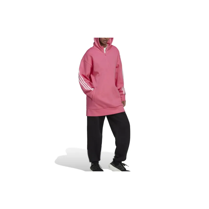 Adidas FUTURE ICONS 3-STRIPES LONG HOODIE Sweatshirt Women's Pulse Magenta-3