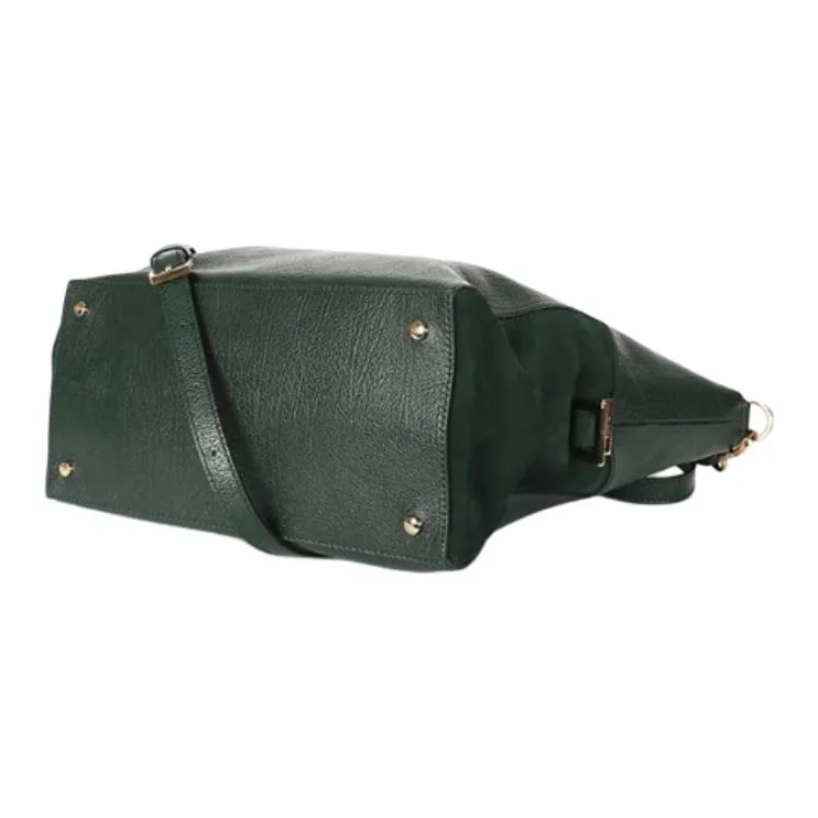 TOD'S Natural Leather Handbag Small Size Women's Green-2