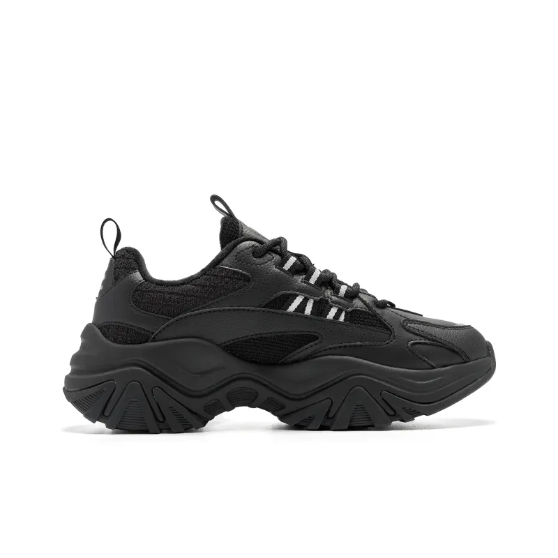 QIAODAN Casual Shoes Women's Low Top Black Silver-1