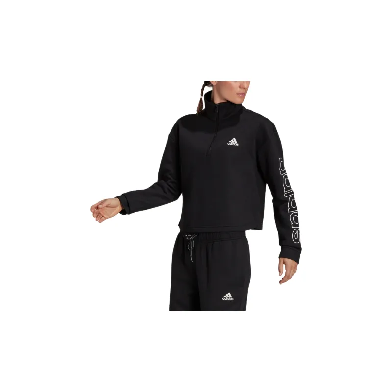 Adidas ESSENTIALS PRIMEGREEN COMFOR Sweatshirt Women's Black-3
