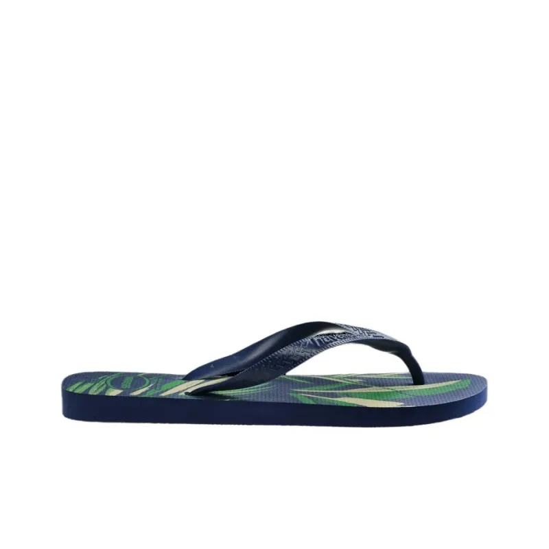 Havaianas Rubber Sole Abrasion Resistant Flip Flops Unisex Dark Blue-1