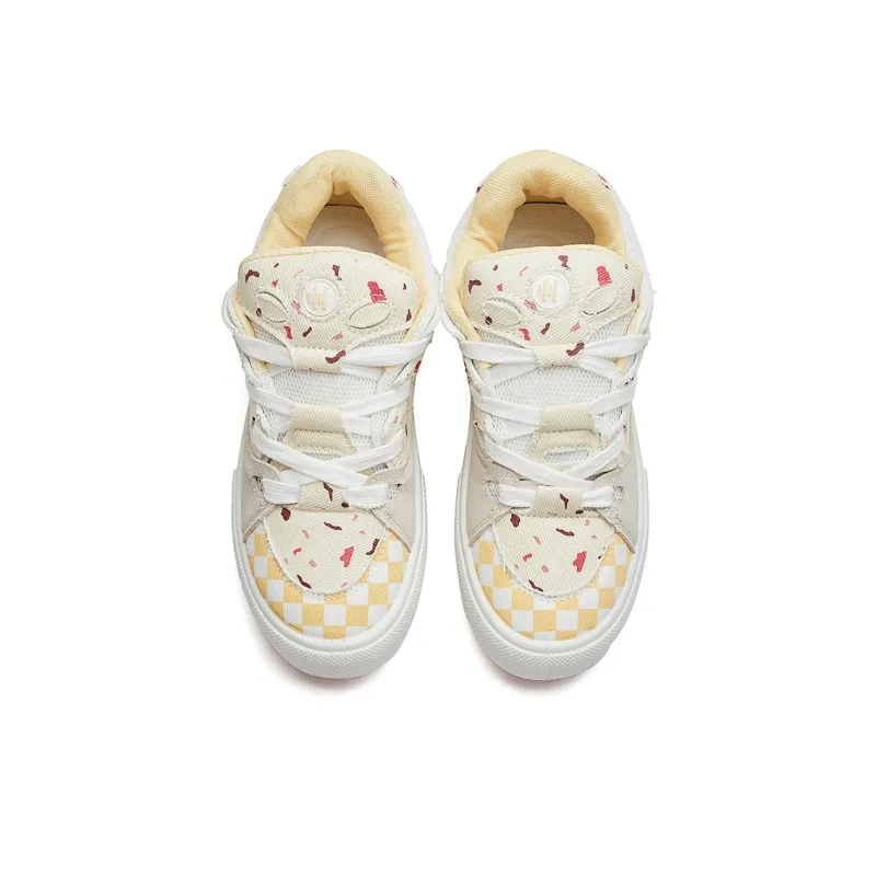 MEXICAN Anti Slip Wear Resistant Low Top Skateboard Shoes Women's Ecru-4
