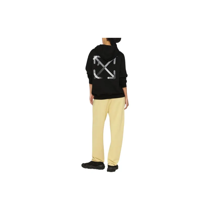 OFF-WHITE Arrow Motif Drawstring Hoodie-2