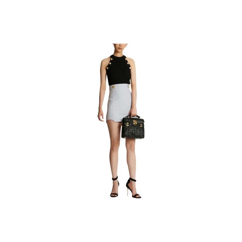 BALMAIN Casual Short Skirts Women's Blue-1